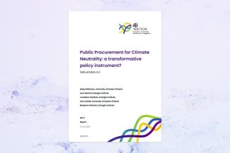 Report: Public Procurement for Climate Neutrality
